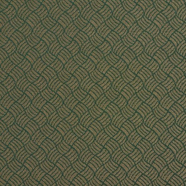 Dark Green Geometric Crypton Contract Grade Upholstery Fabric By The Yard