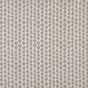 Grey And Off White, Circle Striped, Upholstery Fabric By The Yard