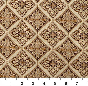 IVORY BEIGE GOLD Metallic Floral Brocade Upholstery Drapery Fabric (11