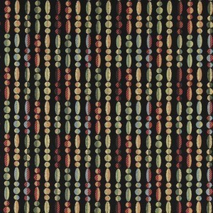 Red, Blue, Green And Black, Striped Contemporary Upholstery Fabric By The Yard