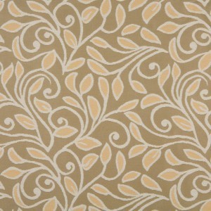 Gold, Beige And Tan Vines And Leaves Woven Outdoor Upholstery Fabric By The Yard