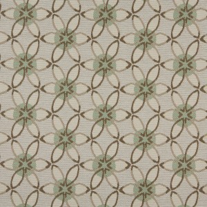 Beige, Brown And Light Green Floral Woven Outdoor Upholstery Fabric By The  Yard