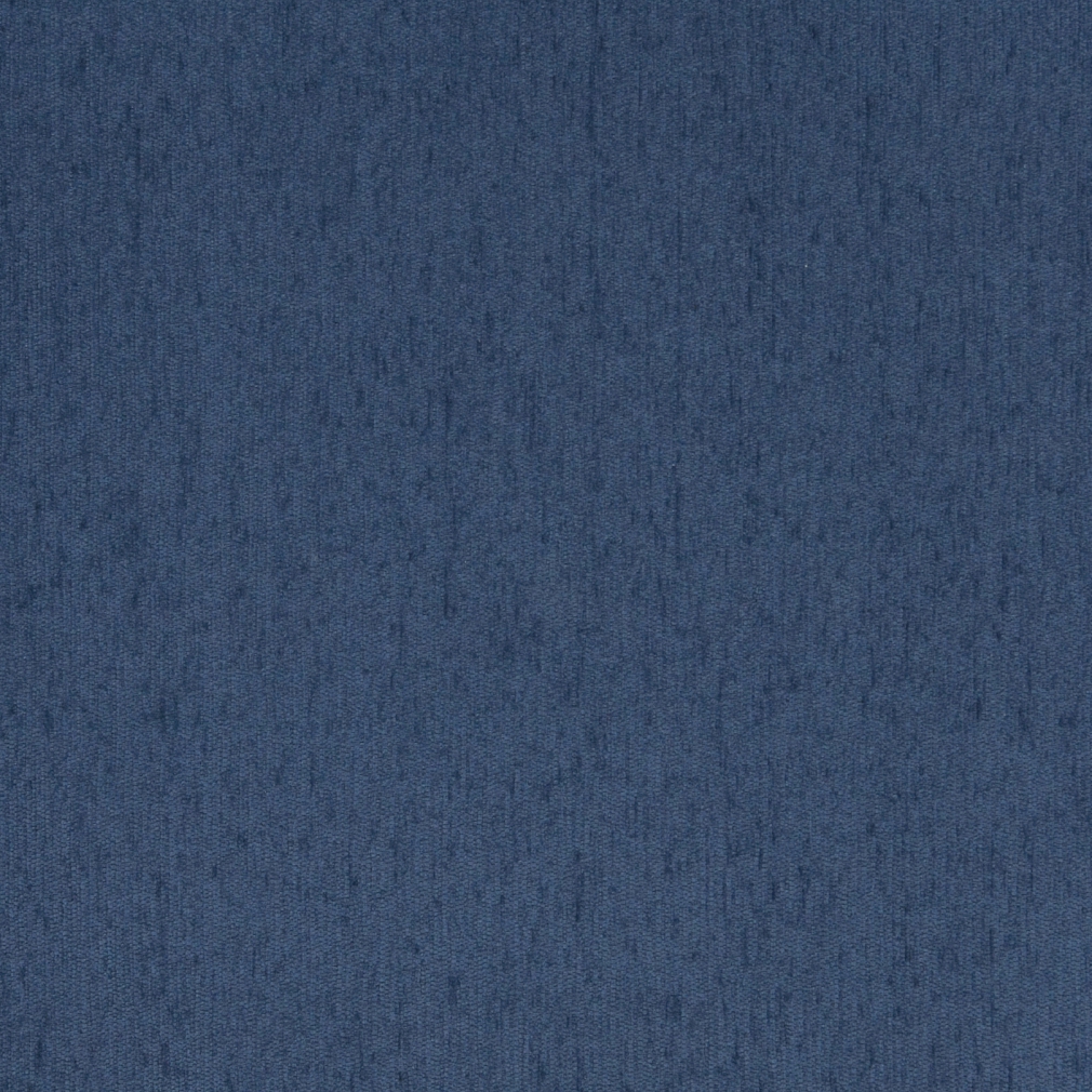 A872 Blue, Solid Chenille Upholstery Fabric By The Yard