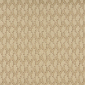 Beige, Wavy Striped, Contract Grade Upholstery Fabric By The Yard