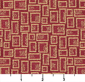 Burgundy And Gold, Geometric Rectangles, Contract Upholstery Fabric By ...