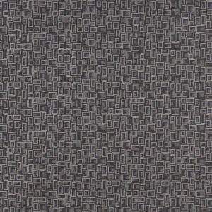 Dark Blue, Geometric Rectangles, Contract Grade Upholstery Fabric By The Yard