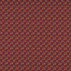 Burgundy, Yellow, Orange And Navy Contract Upholstery Fabric By The Yard