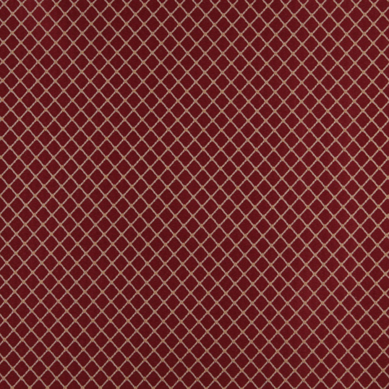 Burgundy And Beige Diamond Jacquard Woven Upholstery Fabric By The Yard