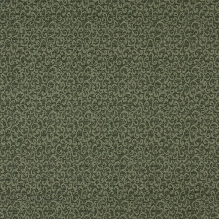 Green Abstract Scrolls Contract Grade Upholstery Fabric By The Yard