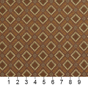 E638 Diamond Brown, Green And Gold Damask Upholstery Fabric By The Yard