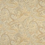 Gold, Blue And Bronze, Paisley Contemporary Upholstery Grade Fabric By ...