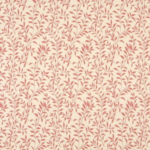 F413 Coral Pink And Beige Floral Reversible Upholstery Fabric By The Yard