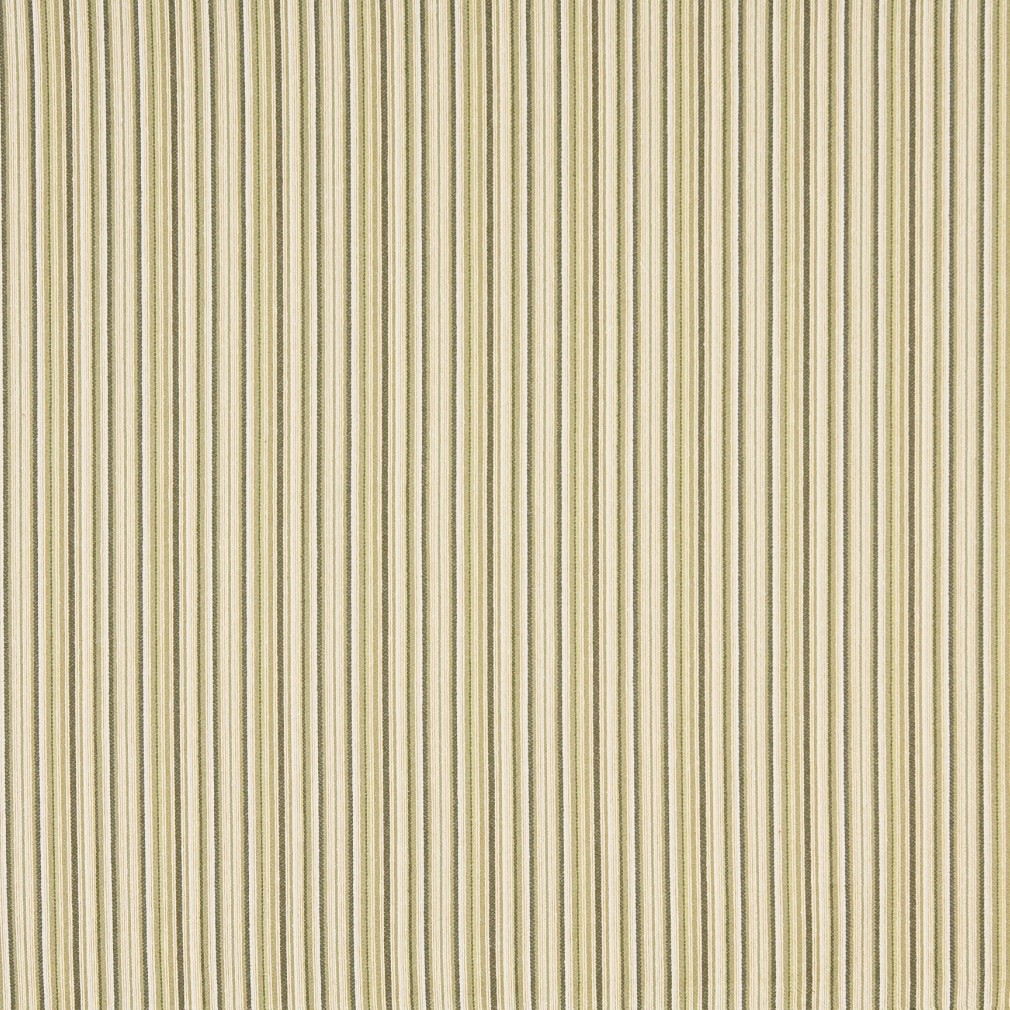 Green Dark Green And Beige Thin Stripe Woven Upholstery Fabric By The Yard