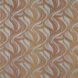 Brown And Blue, Abstract Flame Chenille Upholstery Fabric By The Yard