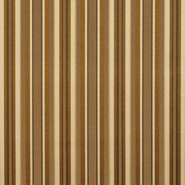 Gold And Brown Shiny Thin Striped Silk Look Upholstery Fabric By The Yard