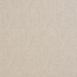 Beige, Traditional Paisley Jacquard Woven Upholstery Fabric By The Yard