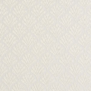 Off White, Fan Jacquard Woven Upholstery Fabric By The Yard