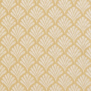 Gold, Fan Jacquard Woven Upholstery Fabric By The Yard