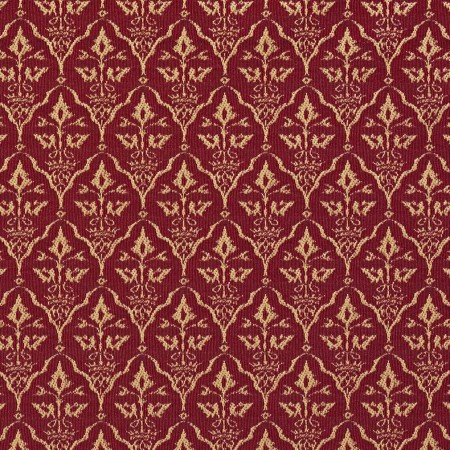 Red, Diamond Cameo Jacquard Woven Upholstery Fabric By The Yard