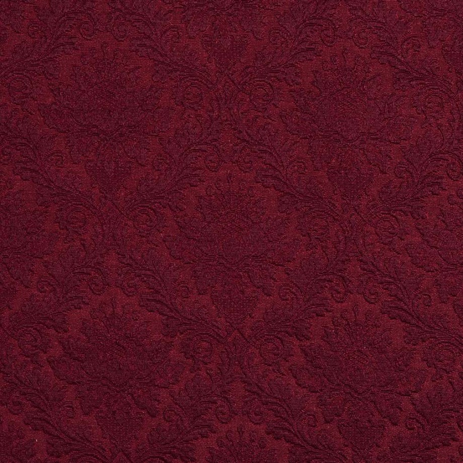 Burgundy, Solid Jacquard Woven Upholstery Grade Fabric By The Yard