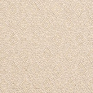 E571 Off White, Diamond Jacquard Woven Upholstery Grade Fabric By The Yard