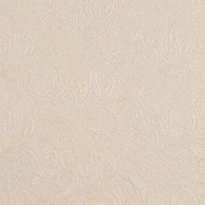 Ivory White, Paisley Jacquard Woven Upholstery Grade Fabric By The Yard