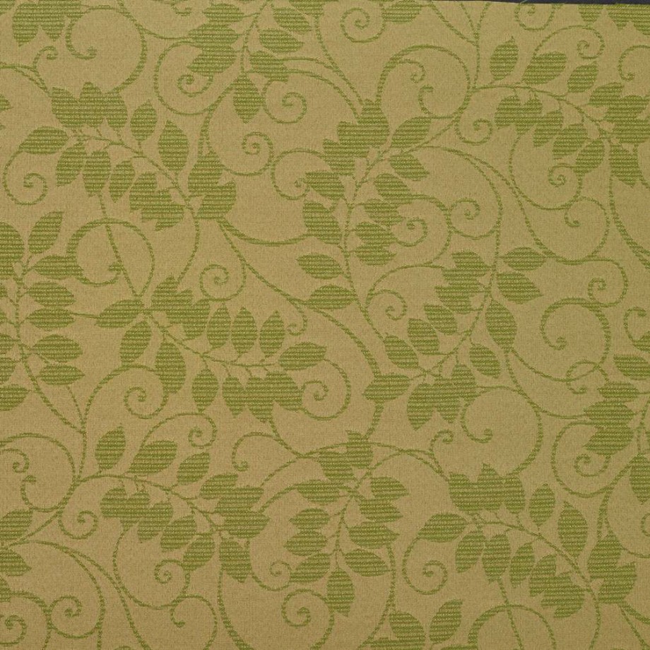 Dark Green, Floral Vine Outdoor Indoor Woven Fabric By The Yard