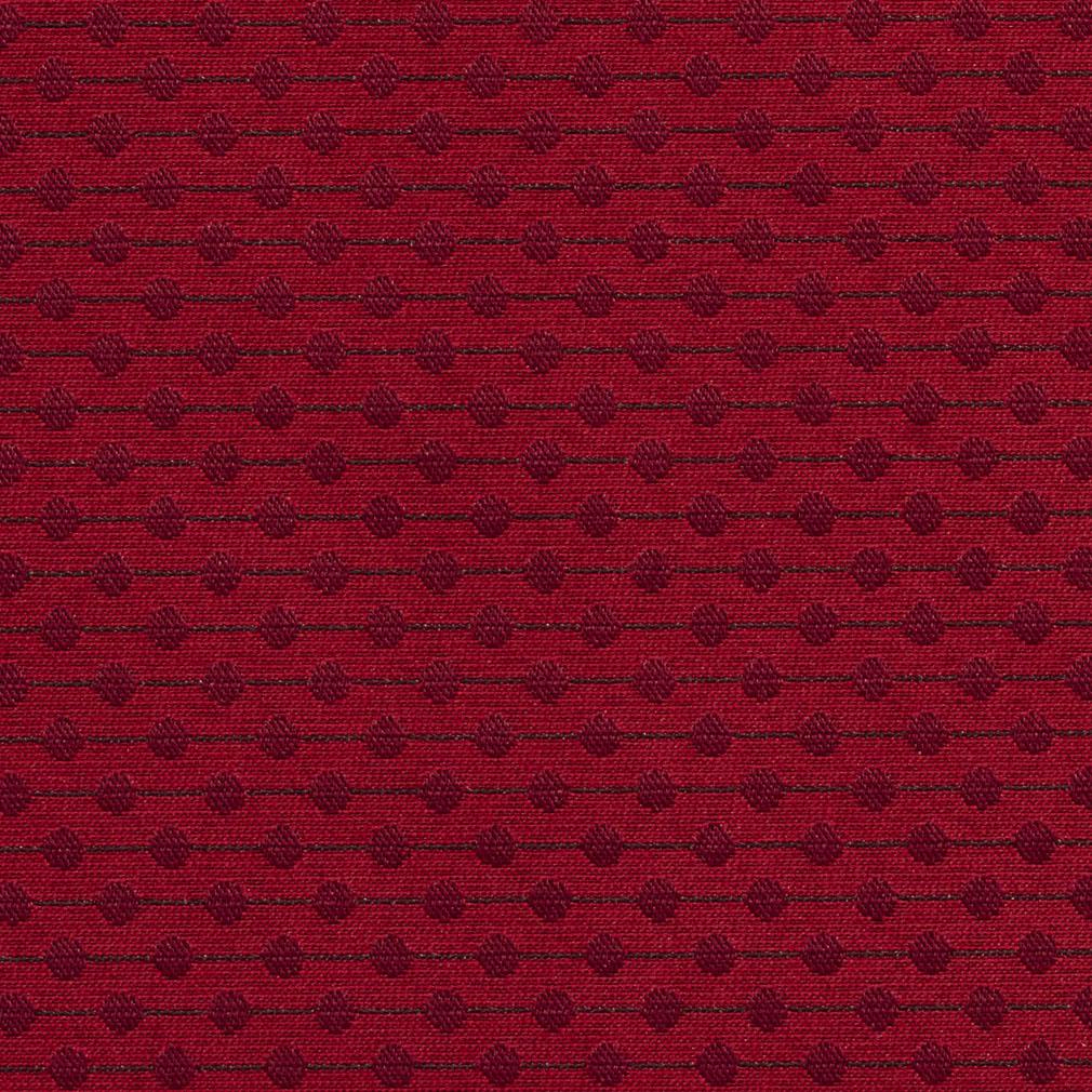 A752 Deep Red Polka Dot Contract Grade Upholstery Fabric