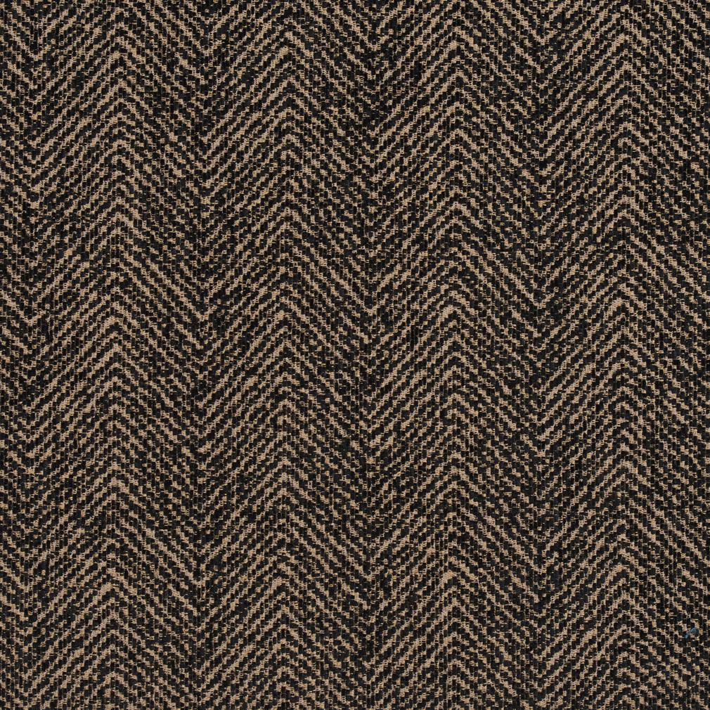 Black Plain Solid Tweed Textures Upholstery Fabric by The Yard