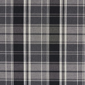E805 Black, Grey And White Classic Plaid Jacquard Upholstery Fabric