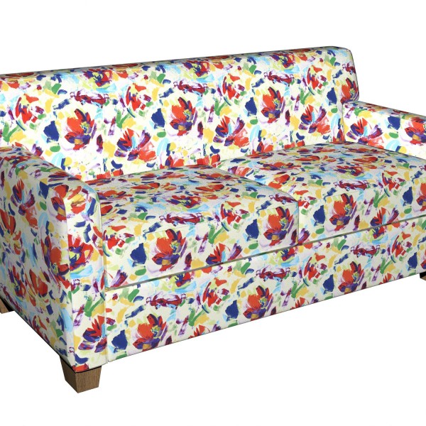 B0440A Rainbow Contemporary Vibrant Abstract Patterned Print Upholstery ...