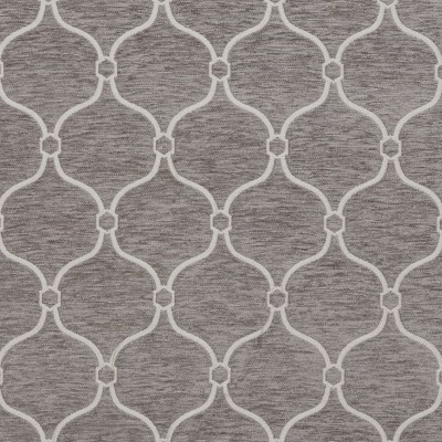 B0830A Grey And Silver Woven Trellis Chenille Upholstery Fabric